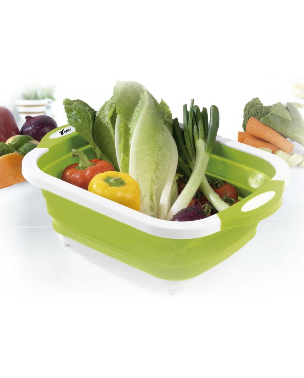 thulos 3 en 1: Tabla de cortar cesta y escurridor. THULOS TH-KA033