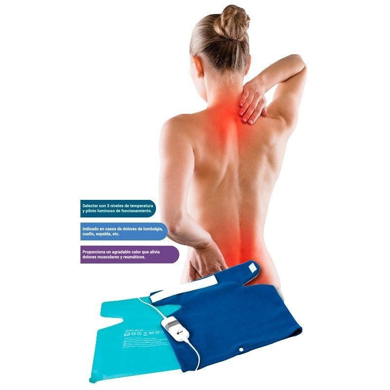 thulos Almohadilla de cuello y espalda 40x38 cm. 3 temperaturas 60W. THULOS TH-EB200