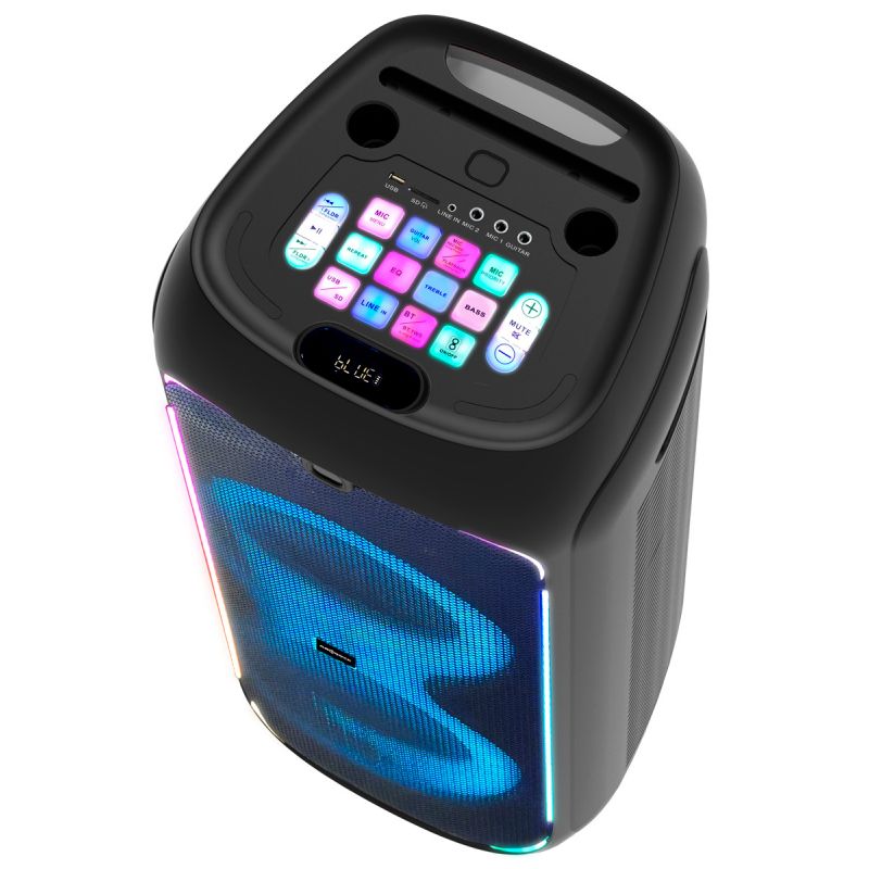 Thulos Altavoz Torre Karaoke TWS Incluye 2 Micrófonos Inalámbricos Mando A Distancia Entrada Para Guitarra 200W. GO-ROCK GR-716