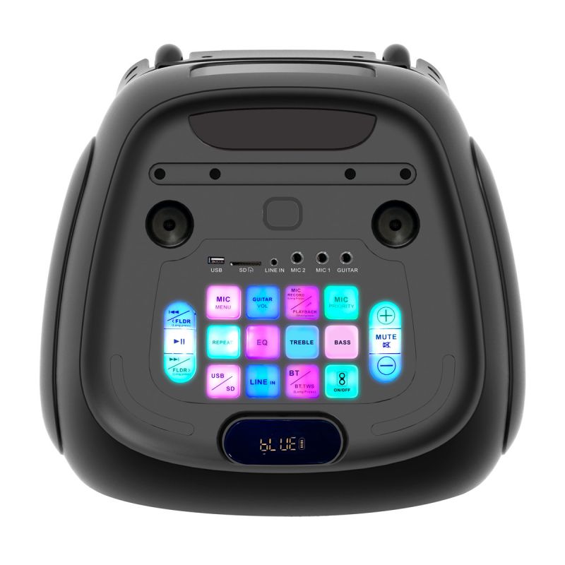 Thulos Altavoz Torre Karaoke TWS Incluye 2 Micrófonos Inalámbricos Mando A Distancia Entrada Para Guitarra 200W. GO-ROCK GR-716