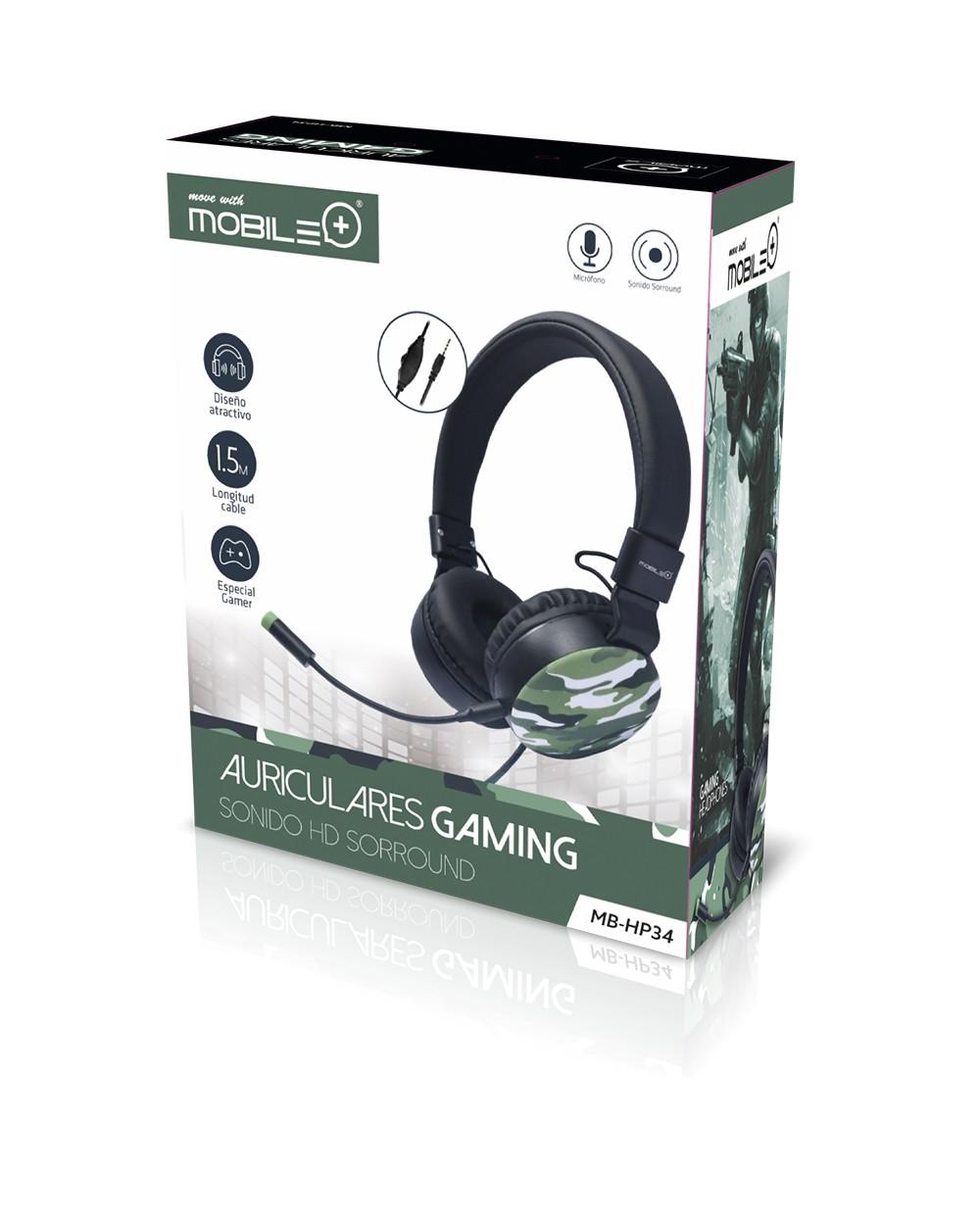 Thulos Auriculares Gaming Camuflaje Micrófono Y Ajuste De Volumen. MOBILE+ MB-HP34