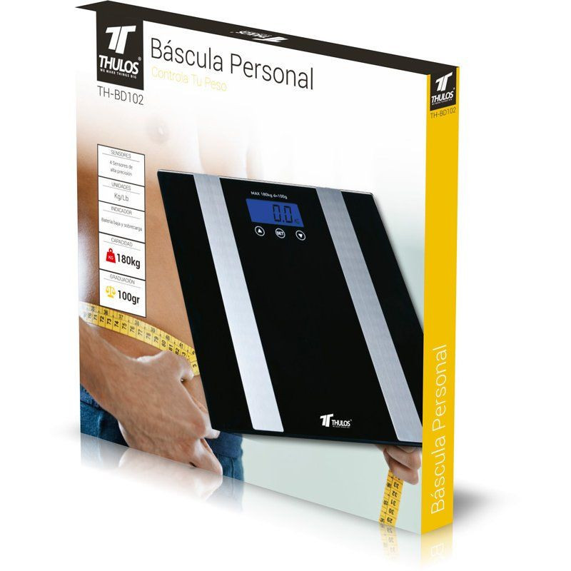 Thulos Báscula De Baño Capacidad Max: 180Kg. THULOS TH-BD102