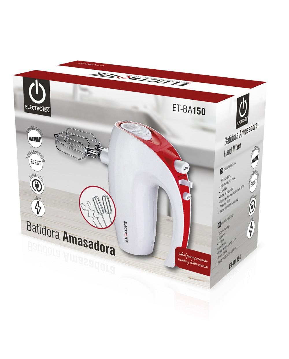 Thulos Batidora-Amasadora De 5 Velocidades 150W. ELECTROTEK ET-BA150