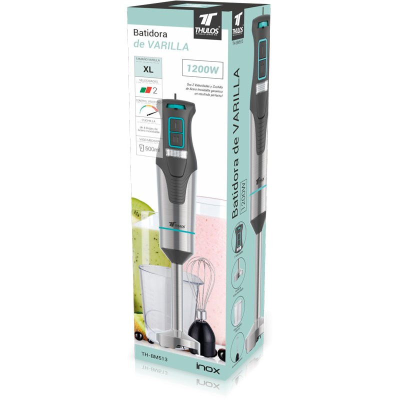 Thulos Batidora De Varilla XL Potencia: 1200W 2 Velocidades. THULOS TH-BM513