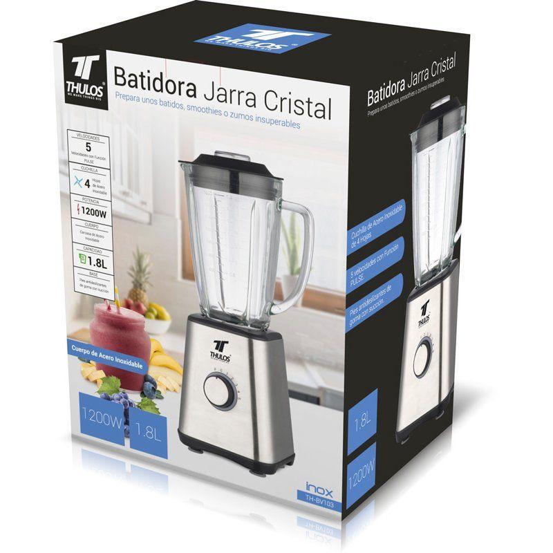 Thulos Batidora De Vaso Cuerpo De Acero Inoxidable. 1.8 Litros Y 1200W. THULOS TH-BV103