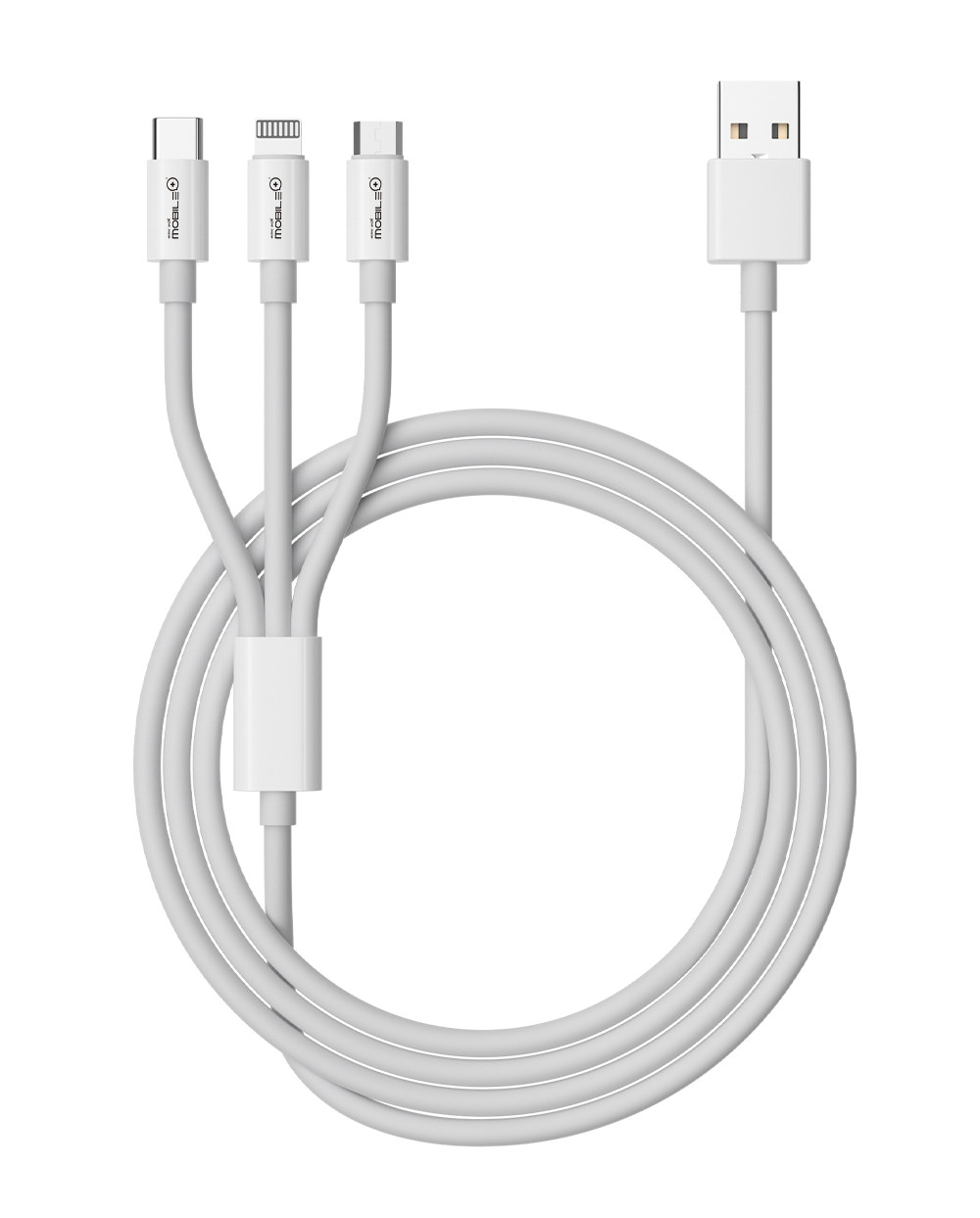 thulos Cable de Carga. 3 en 1 USB-A a Lightning Micro USB y Tipo-C. MOBILE+ MB-1044