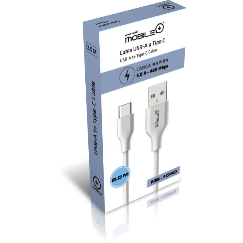 Thulos Cable De Carga Rápida Y Transmisión De Datos USB-A A Tipo-C Longitud De Cable: 1 M 1.5 M ó 2 M. MOBILE+