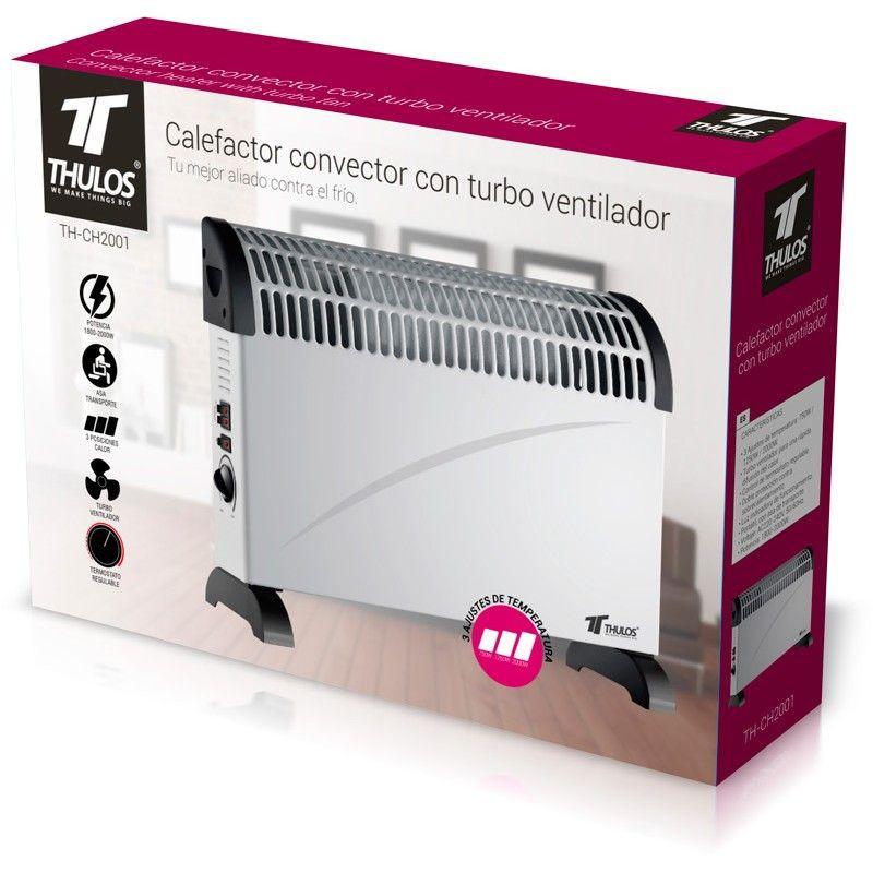 Thulos Calefactor Convector Con Turbo Ventilador 3 Ajustes De Temperatura. THULOS TH-CH2001