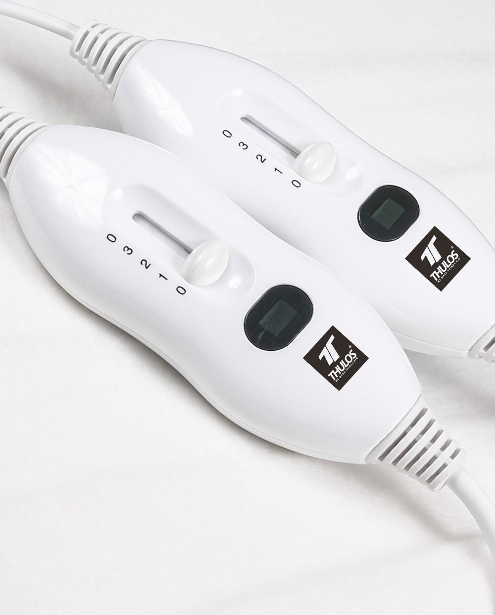 Thulos Calientacamas Eléctrico 160*140 Cm Lavable 2 Temperaturas 2 Controles Regulables 2*60W. THULOS TH-EB400