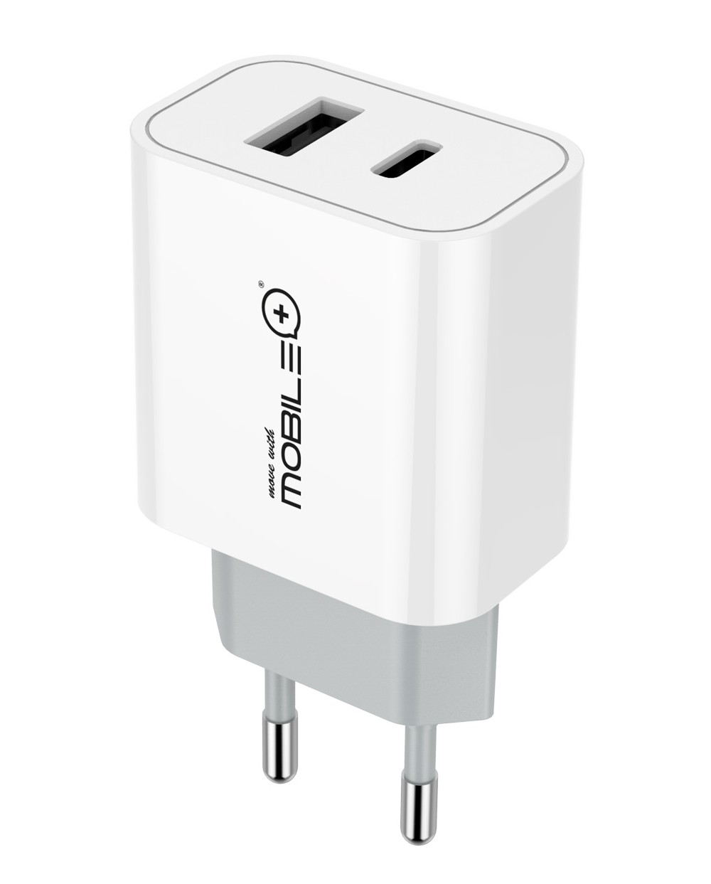 thulos Cargador doble USB y Tipo-C. Carga rápida QC+PD. Mobile+ MB-1030