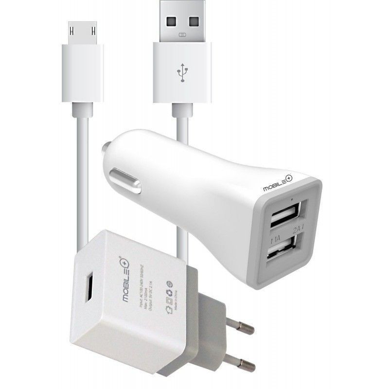 thulos Cargador y adaptador coche para Smartphone 2 en 1: Casa y coche incluye cable USB de 1 metro. MOBILE+ MB-1002