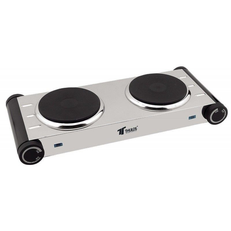 thulos Cocina eléctrica de acero inoxidable 2 quemadores Thulos TH-CE2000E/2P