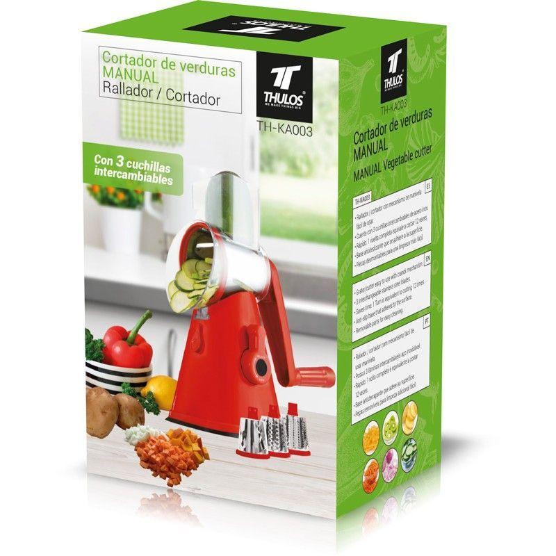 Thulos Cortador/Rallador De Verduras Manual 3 Cuchillas Intercambiables. THULOS TH-KA003