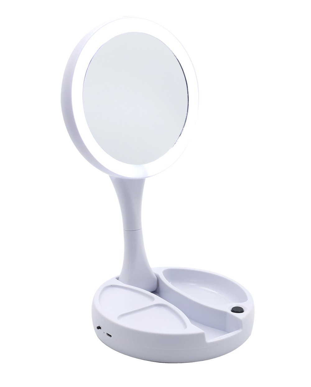 Thulos Espejo De Doble Cara Con Luz Led. Aumento 1x Y 10x. THULOS TH-BY05