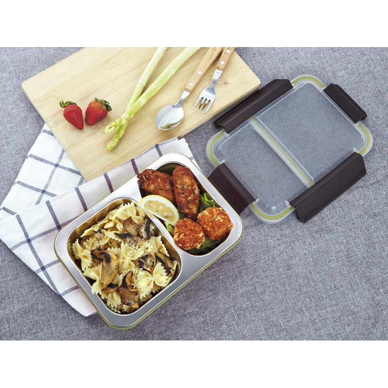 Thulos Fiambrera De 750ml Con Bandeja Interior De Acero Inoxidable De 2 Compartimentos. THULOS TH-LB75