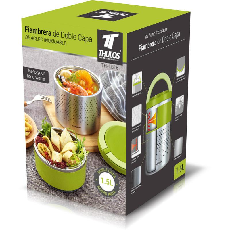 Thulos Fiambrera De Doble Capa Capacidad 1.5L THULOS TH-LB15