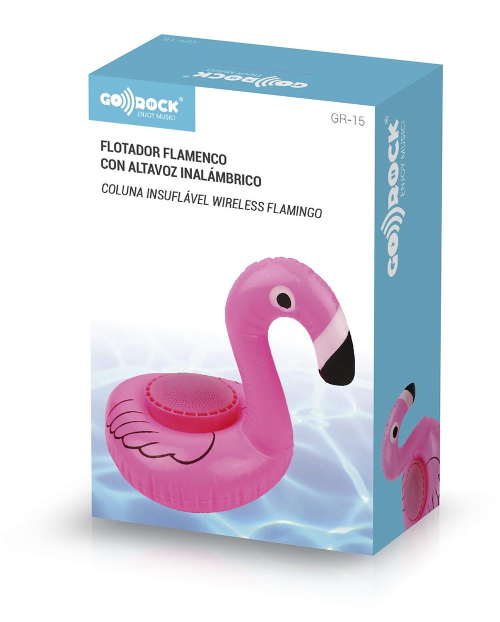 Thulos Flotador Flamenco Con Altavoz Inalámbrico GO-ROCK GR-15