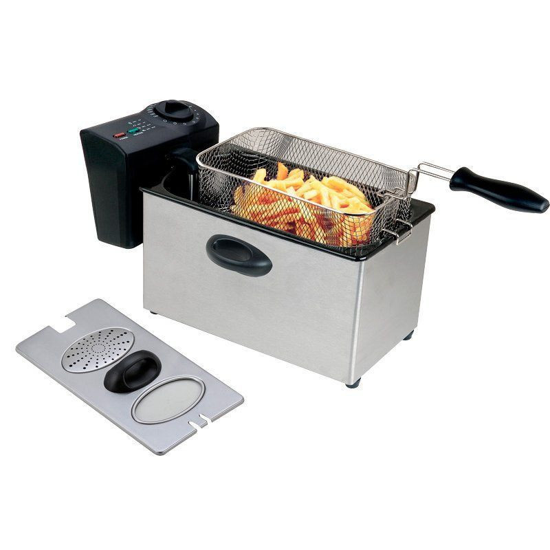 Thulos Freidora Eléctrica 2.5L Doble Termostato 2000W. Thulos TH-FR2.5v2