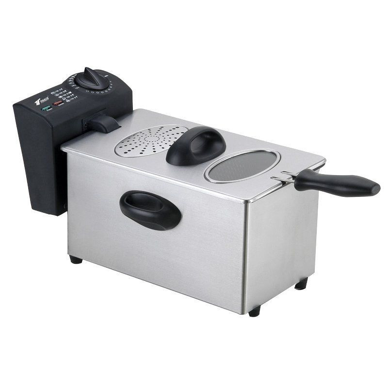 thulos Freidora eléctrica 2.5L doble termostato 2000W. Thulos TH-FR2.5v2