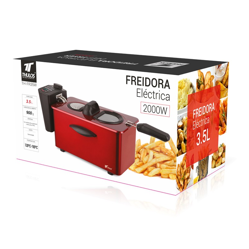 Thulos Freidora Eléctrica Con Depósito De Aceite De 3.5 Litros Thulos TH-FR35W