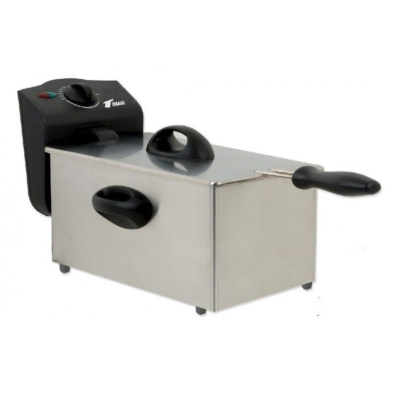 thulos Freidora eléctrica de acero inoxidable pulido. Capacidad: 1.75L. THULOS TH-FR1.75
