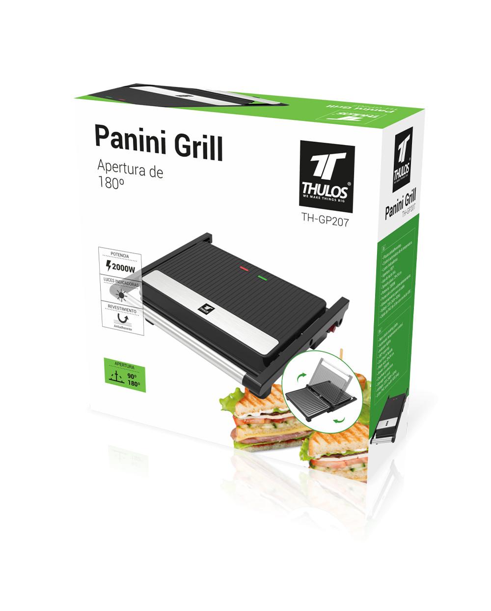 Thulos Grill Panini Potencia: 2000W Apertura De 180º. THULOS TH-GP207