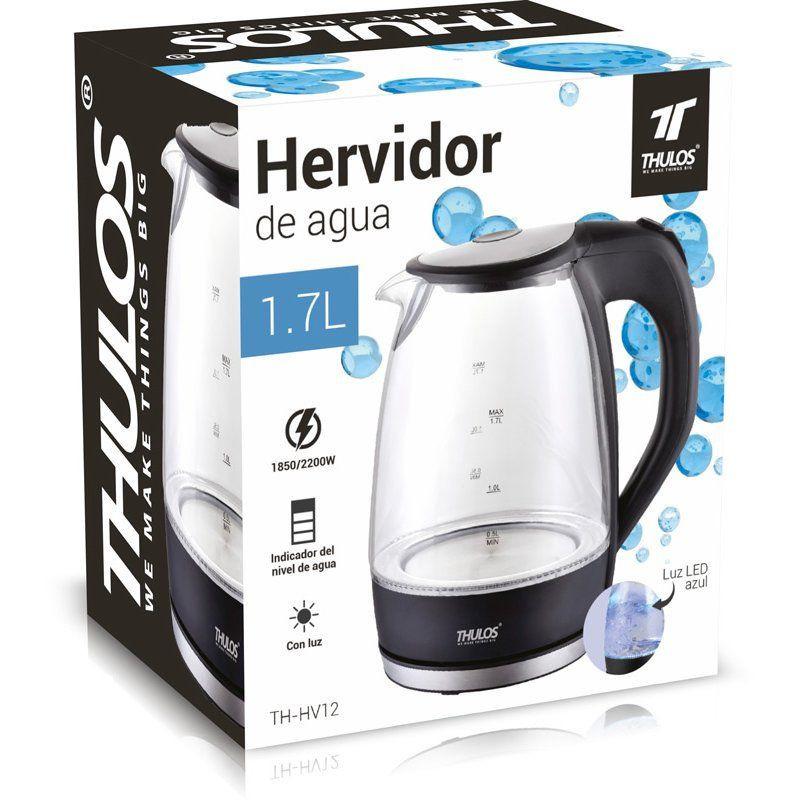 Thulos Hervidor De Agua 1.7 L. De Capacidad Con Luz LED Azul. THULOS TH-HV12