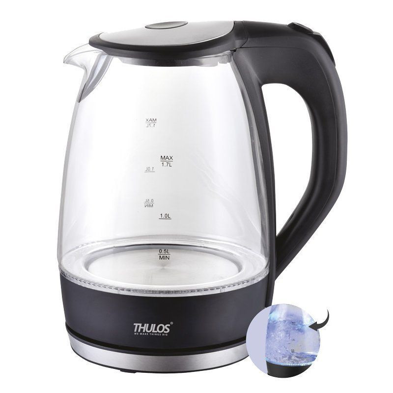 thulos Hervidor de agua 1.7 l. de capacidad con luz LED azul. THULOS TH-HV12