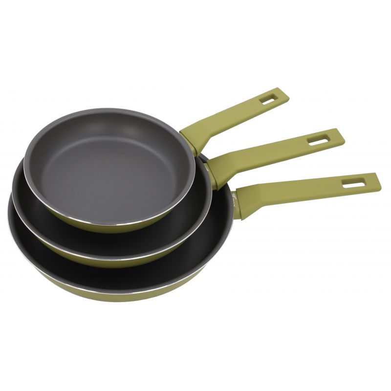 Thulos Juego De 3 Sartenes De Aluminio Tamaños: Ø20 Ø24 Ø28 Cm. THULOS TH-FPS345 PEAR