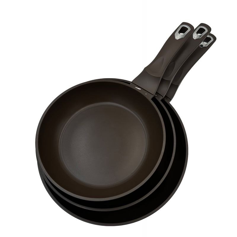 Thulos Juego De 3 Sartenes De Aluminio Tamaños: Ø20 Ø24 Ø28 Cm. THULOS TH-FPS36 PORTO