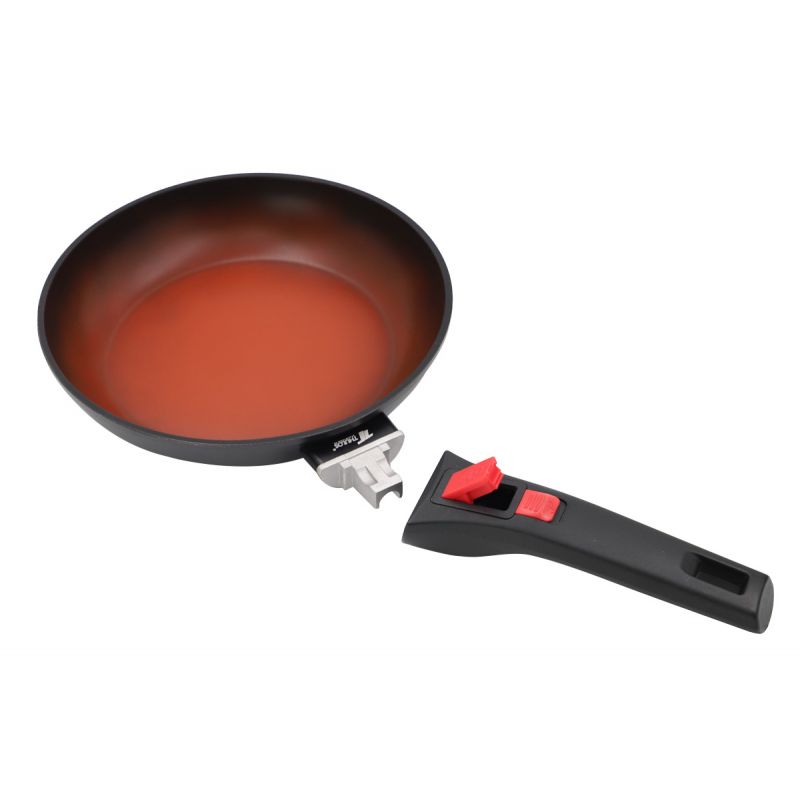 Thulos Juego De 3 Sartenes (Ø20/Ø24/Ø28 CM) + 2 Mangos Desmontables. THULOS TH-FPS341