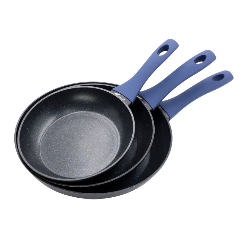 Thulos Juego De 3 Sartenes Ø20 Ø24 Y Ø28 Cm. Aptas Para Todo Tipo De Cocinas. THULOS TH-FPS343 AMSTERDAM