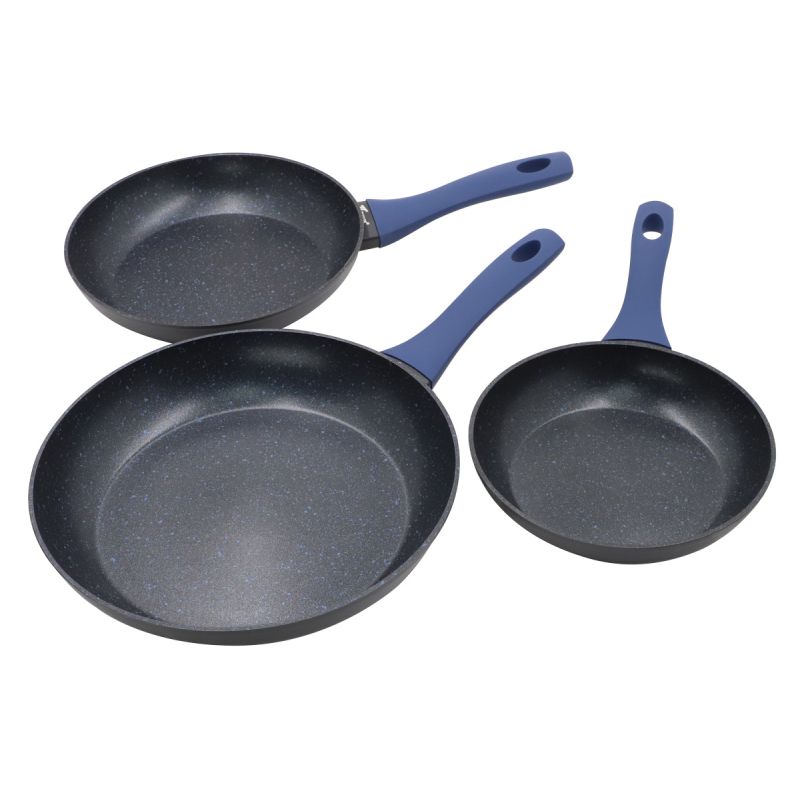 Thulos Juego De 3 Sartenes Ø20 Ø24 Y Ø28 Cm. Aptas Para Todo Tipo De Cocinas. THULOS TH-FPS343 AMSTERDAM