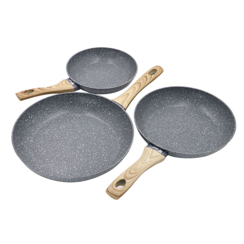 Thulos Juego De 3 Sartenes Ø20 Ø24 Y Ø28 Cm. Aptas Para Todo Tipo De Cocinas. THULOS TH-FPS342 ROME