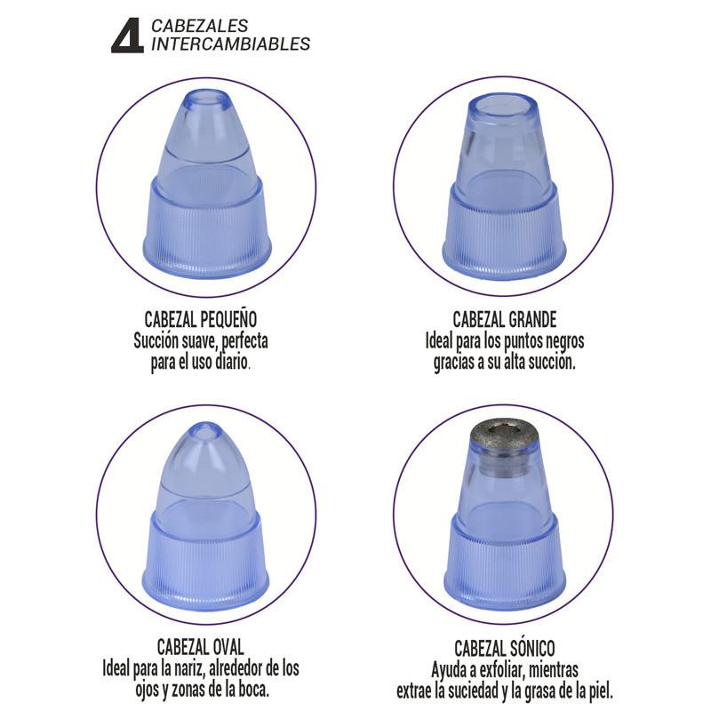 Thulos Limpia Poros Facial Con 4 Cabezales Intercambiables. THULOS TH-BY01