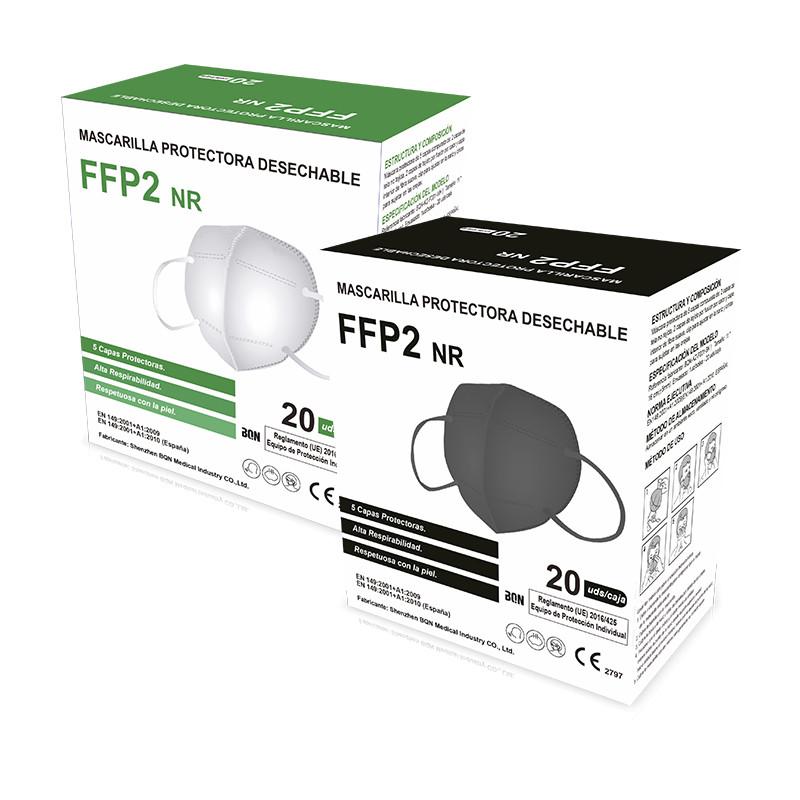 thulos Mascarilla Protectora Desechable FFP2 NR (20 unidades/caja). THULOS BQN-KZ-F001