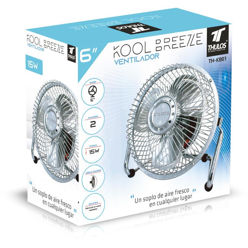 Thulos Mini Ventilador De ø6" 15W 2 Velocidades. KOOL BREEZE BY THULOS TH-KB01