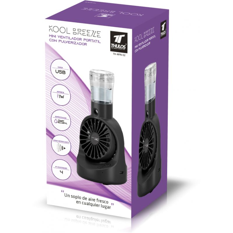 Thulos Mini Ventilador Portátil Con Nebulizador. THULOS KOOL BREEZE TH-MFN-02