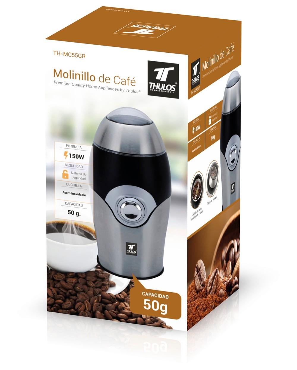 Thulos Molinillo De Café Capacidad 50 G. THULOS TH-MC55GR
