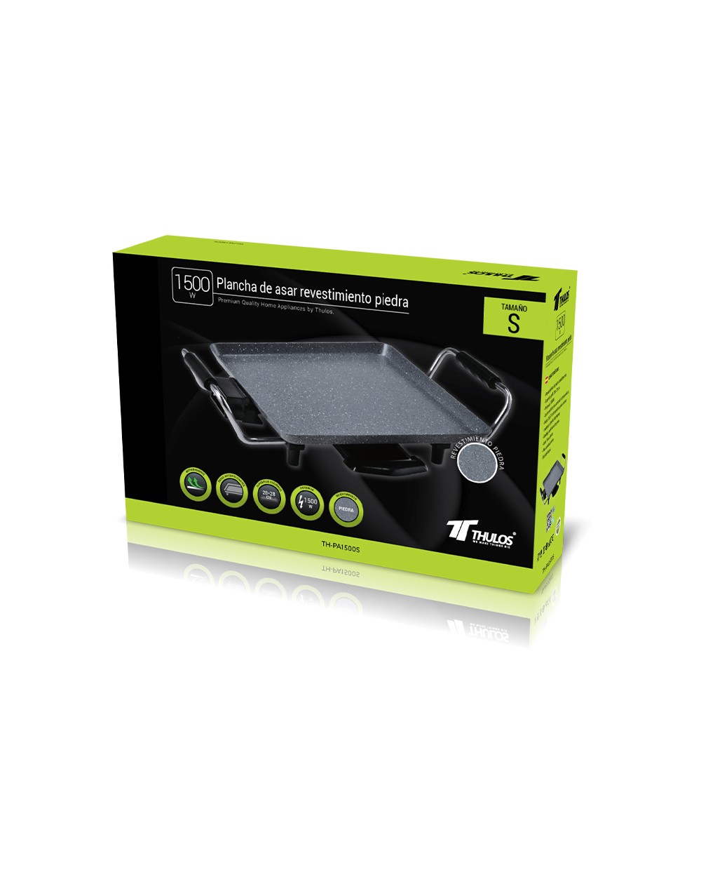 Thulos Plancha De Asar Con Revestimiento De Piedra 28*28 Cm THULOS TH-PA1500S