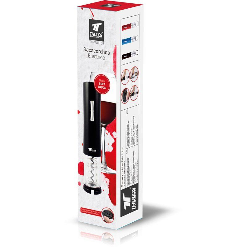 Thulos Sacacorchos Eléctrico Con Accesorio Para Quitar Protección Tapón. THULOS TH-WO102