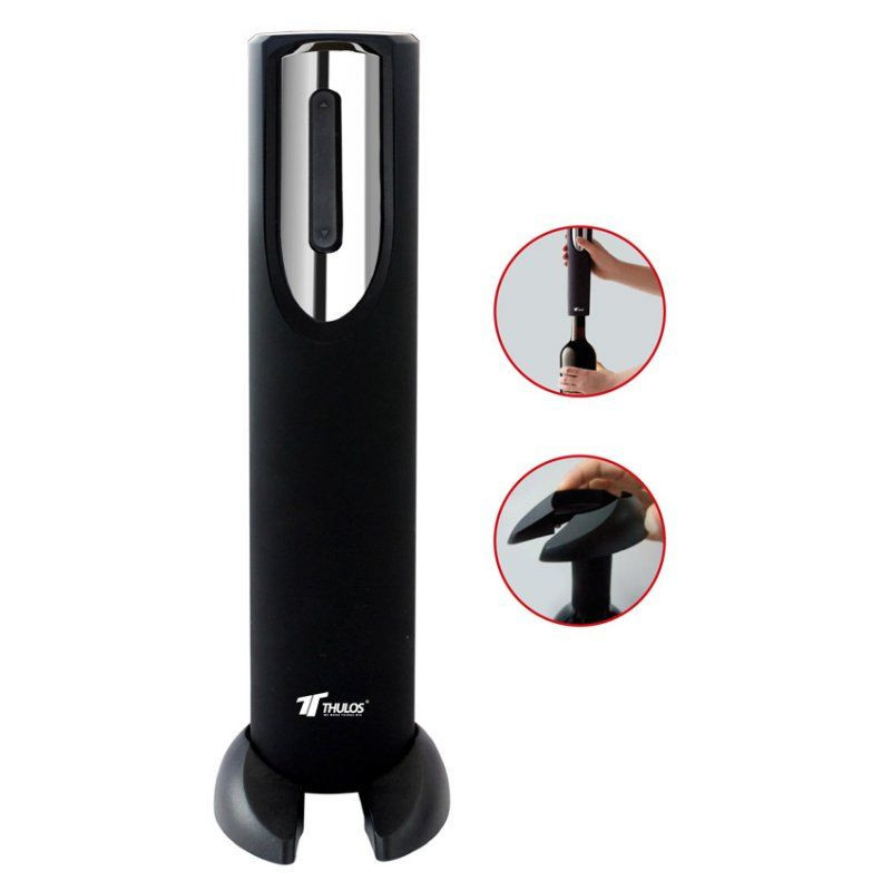 thulos Sacacorchos eléctrico con accesorio para quitar protección tapón. THULOS TH-WO101