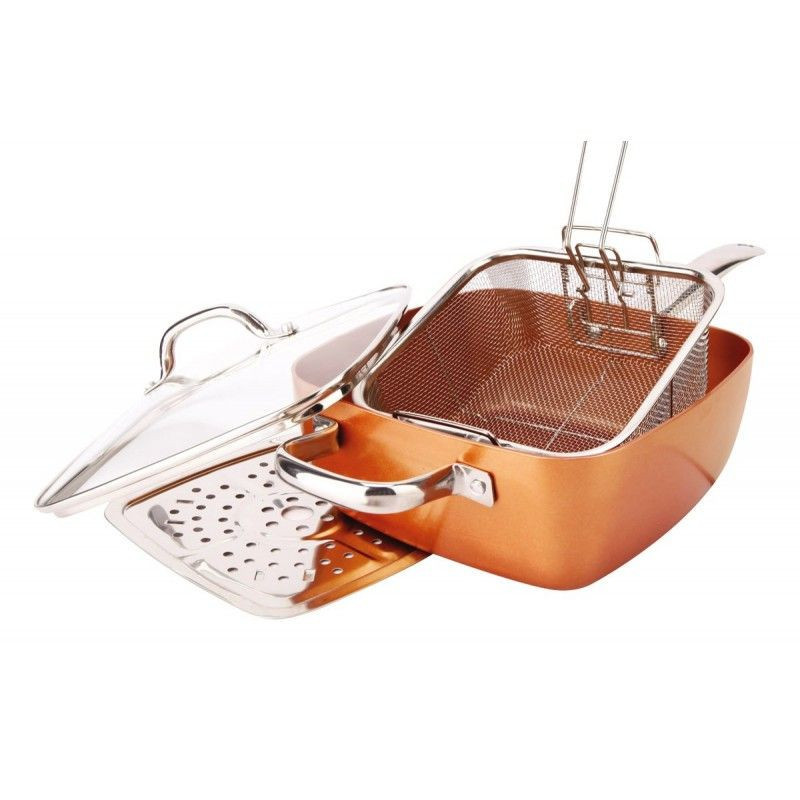 Thulos Sartén De Cobre Con Revestimiento Cerámico Antiadherente 24 Y 28cm. THULOS