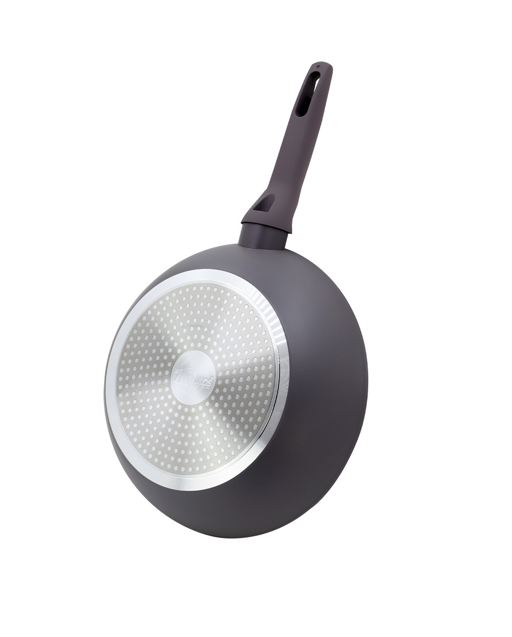 Thulos Sartén Revestimiento Antiadherente Efecto Piedra Ø20 Ø22 Ø24 Ø26 Ø28 Ø30 Cm. GREY SERIE THULOS TH-FRP