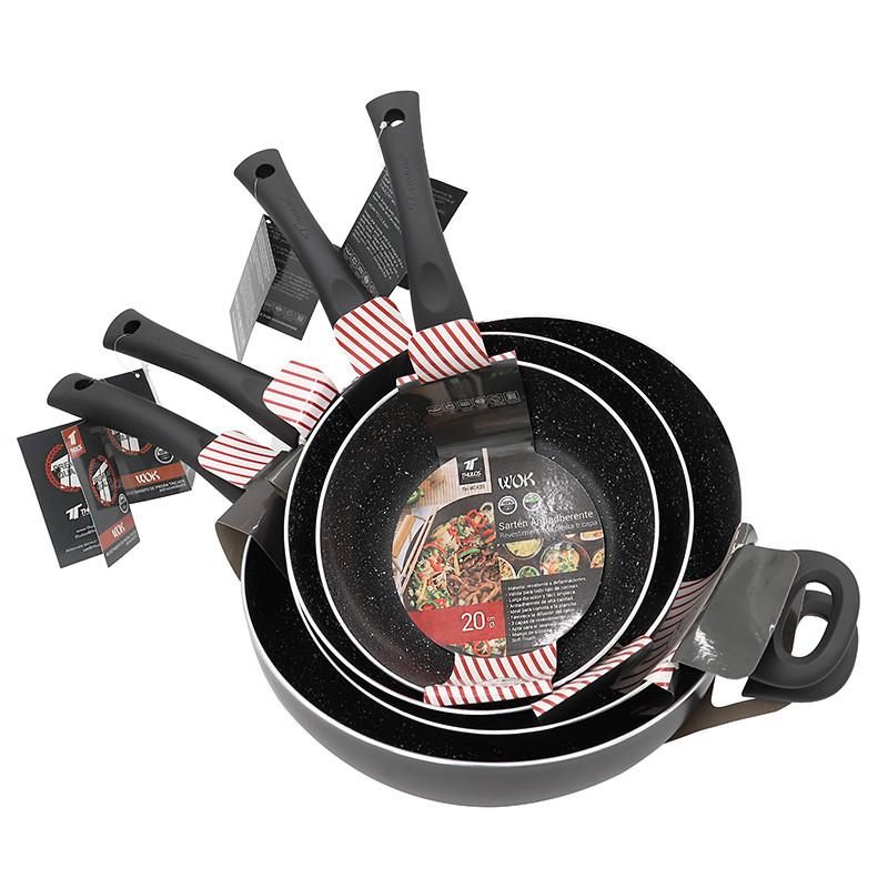 thulos Sartén WOK con revestimiento de piedra tricapa antiadherente de alta calidad varios tamaños. THULOS TH-WOK thulos Sartén WOK con revestimiento de piedra tricapa antiadherente de alta calidad varios tamaños. THULOS TH-WOK