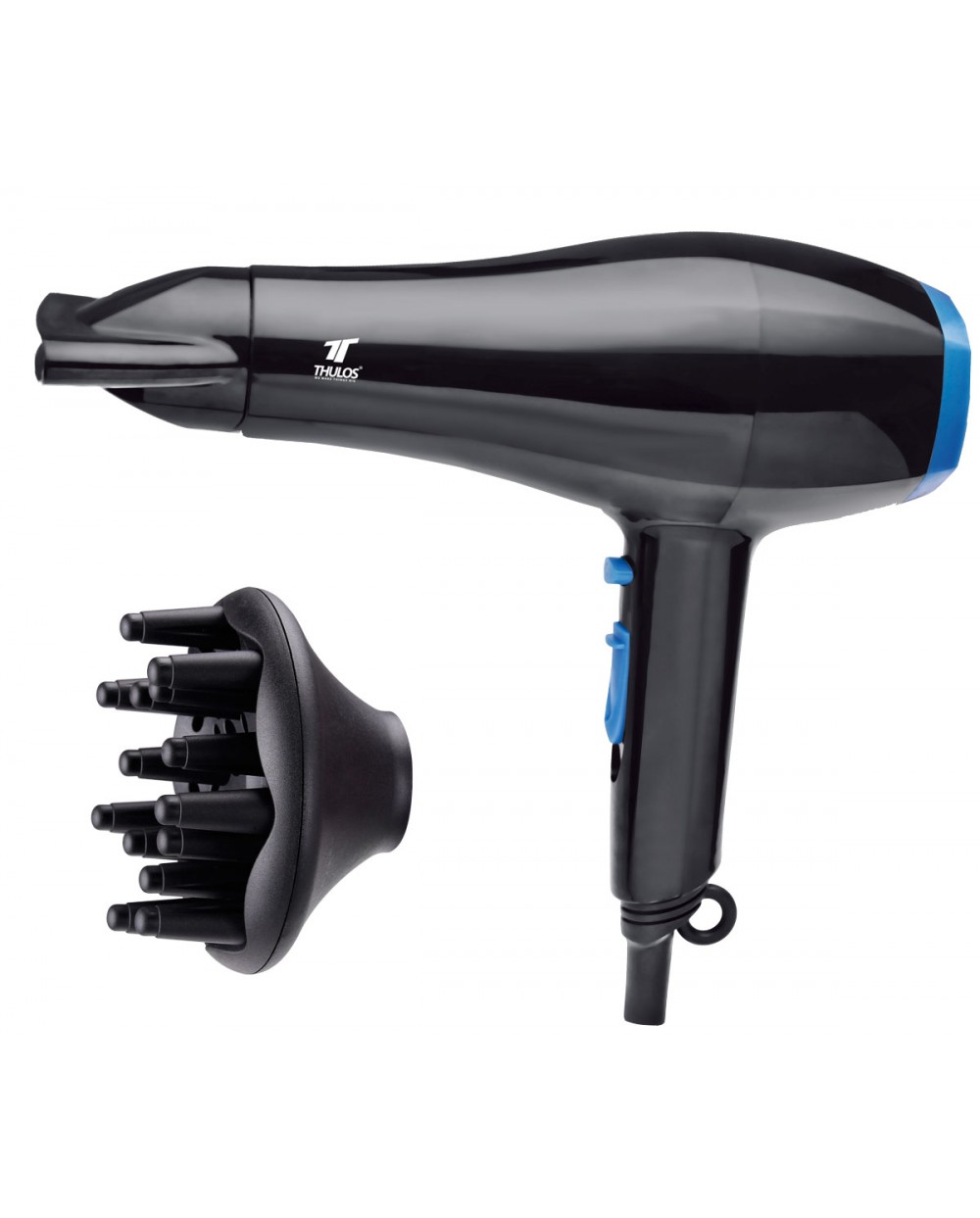 thulos Secador de Pelo 2 velocidades y 3 ajustes de calor. Incluye concentrador y difusor. THULOS TH-HD811