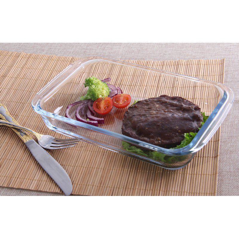 Thulos Set De 3 Bandejas De Vidrio Rectangulares Para Horno 1.0L 1.6l 2.2l. THULOS TH-KA019