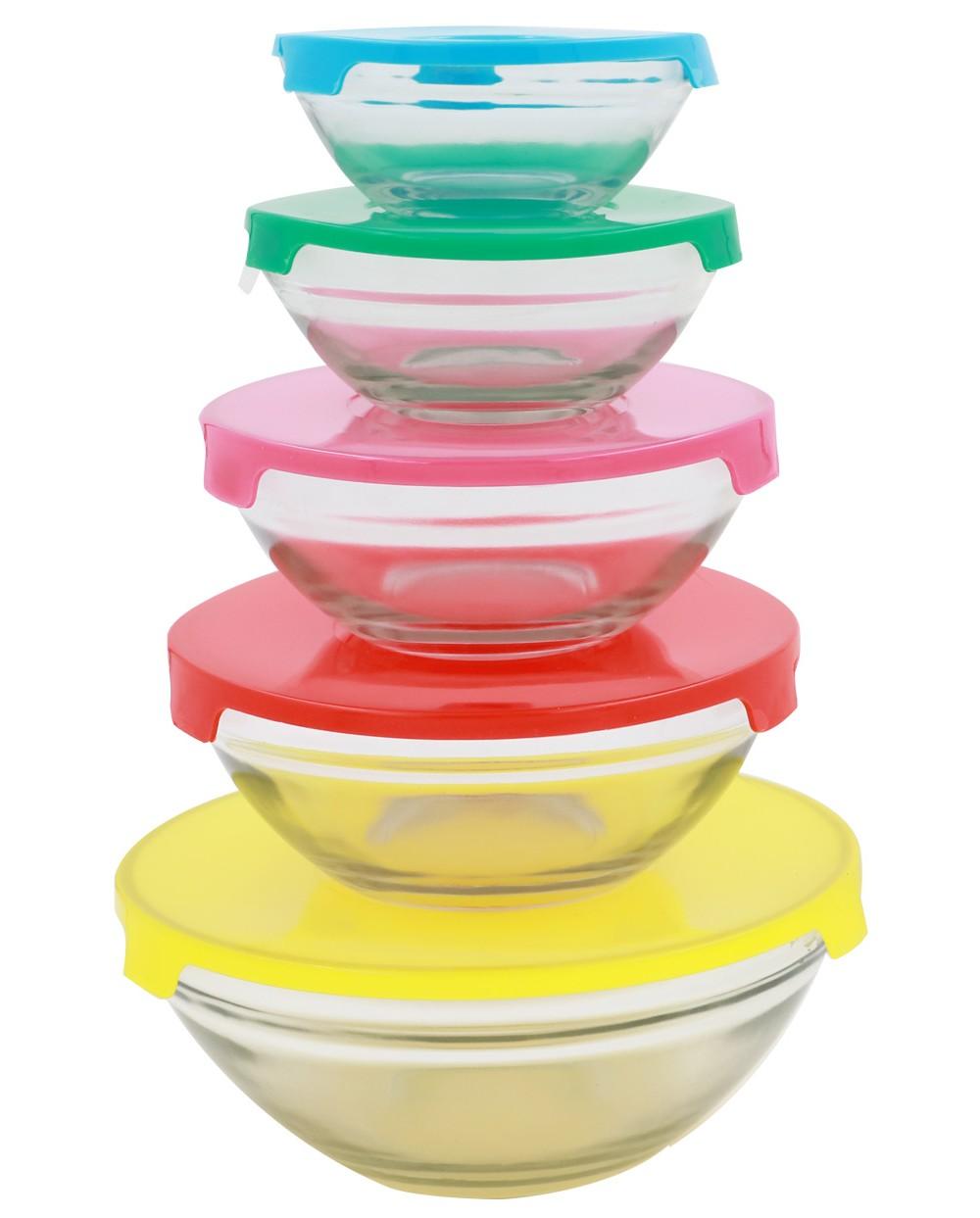 Thulos Set De 5 Recipientes De Cristal Con 5 Tapaderas. THULOS TH-KA037