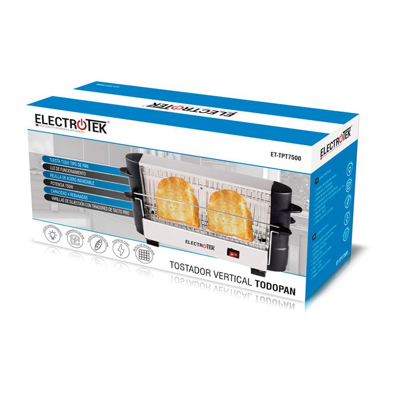 Thulos Tostador Eléctrico Para Todo Tipo De Pan Capacidad 4 Rebanadas. ELECTROTEK ET-TPT7500