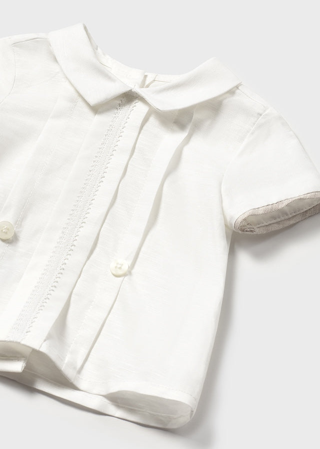 Tiamia Conjunto Ceremonia Pantalón Corto Y Camisa Recién Nacido